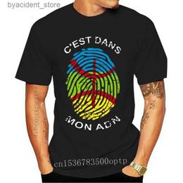 Heren T-shirts Man kleding Its In My DNA T-shirt Amazigh Kabyle trots cadeau voor Kabyle Berber etnische groep geweldig ontwerp EU-maat kleding L240304