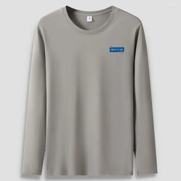T-shirts pour hommes T-shirt de concepteur normal de l'homme Logo de la poitrine Petit bleu imprimé manches longues mâle mince col rond chemise personnalisée vêtements d'anime