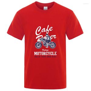 Heren T-shirts Man Zomer T-shirt Dragen Herenkleding Korte mouw Shirt Print Tee San Francisco Biker Rider Motorcycle Adult T-Shirt