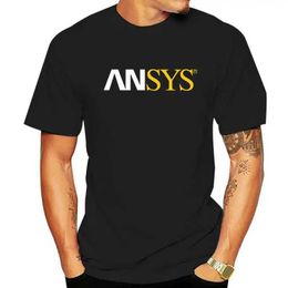 T-shirts masculins T-shirt Summer ANSYS Enginersimulat Software T-shirt Marque Men T-shirts Male Fashion Mas Casual Cased Short Short Black Top J240509