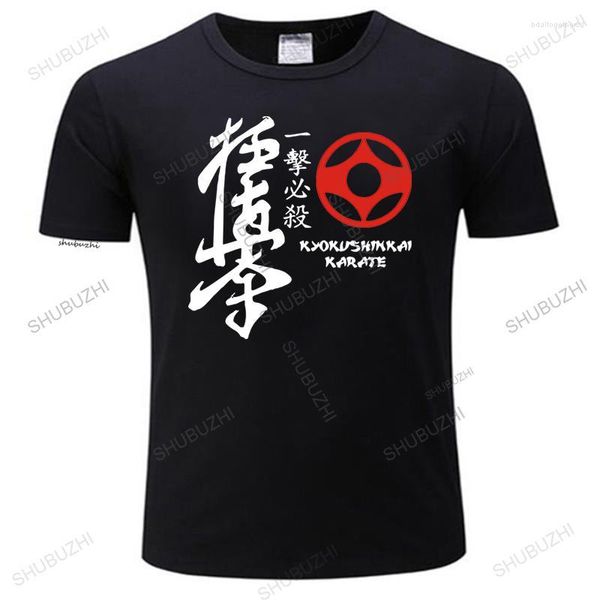 Camisetas para hombre, camisetas para hombre Kyokushinkai Kyokushin Kai Kan Karate One Hit Kill Mma Mix, camisetas de algodón de verano para artes marciales para hombre