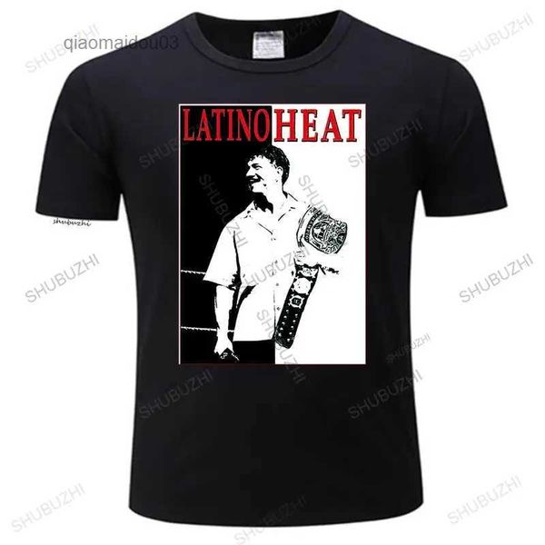 Camisetas para hombres Man Vintage Print Tshirs Eddi Guerrero Latino Heat Camiseta Fashion For Fashion Unisex Round Teck-Euro Sizel2404