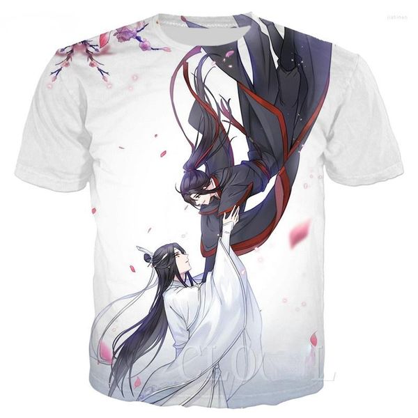 Camisetas para hombre, camiseta de verano para hombre y mujer, jersey de gran maestro de cultivo demoníaco, camiseta con estampado 3D de Anime Mo Dao Zu Shi, ropa suelta