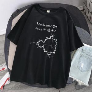 T-shirts pour hommes Mandelbrot Set Formula God's Fingerprint Shirt pour hommes Casual Crewneck Tshirt Harajuku O-Neck Tops Vêtements en coton vintage