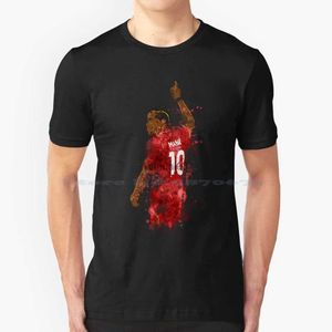 T-shirts pour hommes Mane _ Sadio Mane T-shirt 100% coton Tee-shirt Sadio Mane The Reds Angleterre Football sénégalais Footy Soccer