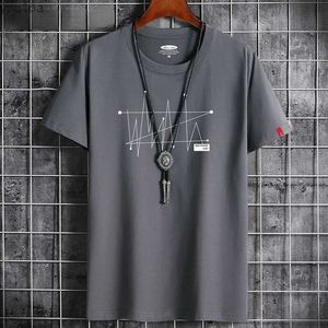 T-shirts masculins manga s-6xl oversize masculin lâche tops 100% coton goth imprime
