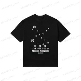 T-shirts pour hommes Margiela MM6 impression numérique de lettres T-shirt ample à manches courtes pour hommes et femmes sport décontracté coton TEE T230317