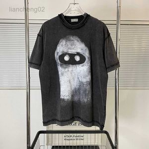 Mannen T-shirts Masker Print Losse Korte Mouwen T-shirt Mannen Vrouwen Beste Kwaliteit Vintage T-shirts Tops Tee L221202