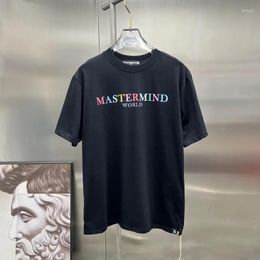 Heren T-shirts Mastermind World T-shirt met korte mouwen 2023 Zomer Dark Wind Skull MMW Kleurrijke Letter Cotton Loose Tee Top voor mannen en vrouwen
