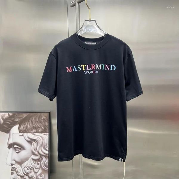 T-shirts pour hommes Mastermind World T-shirt à manches courtes 2023 Summer Dark Wind Skull MMW Colorful Letter Cotton Loose Tee Top pour hommes et femmes