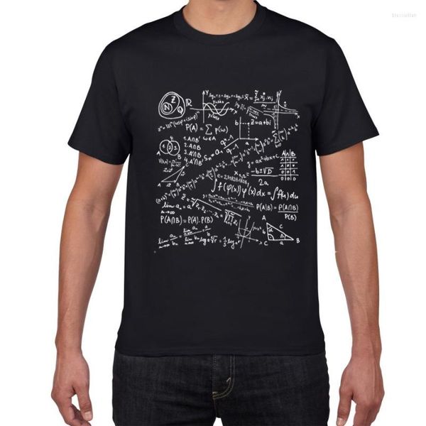 Camisetas de hombre fórmulas matemáticas ciencia camiseta hombres algodón creativo divertido camiseta Cool verano novedad camiseta Homme GEEK Top ropa