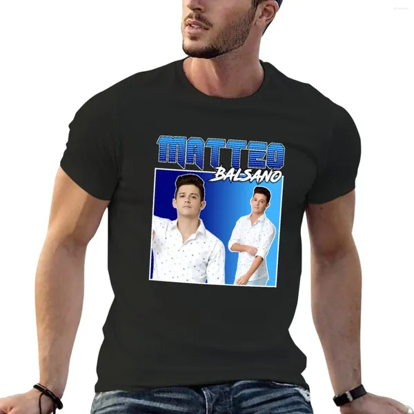 T-shirts pour hommes Matteo Balsano T-shirt design rétro pour un garçon chemise vintage garçons blanc homme homme graphique