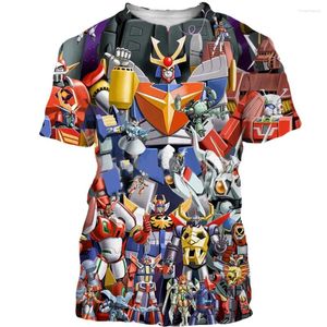 T-shirts pour hommes Mazinger Z T-shirt imprimé en 3D Femmes O-Cou Manches courtes Ufo Robot surdimensionné Streetwear Garçons Enfants Tees Harajuku Tops