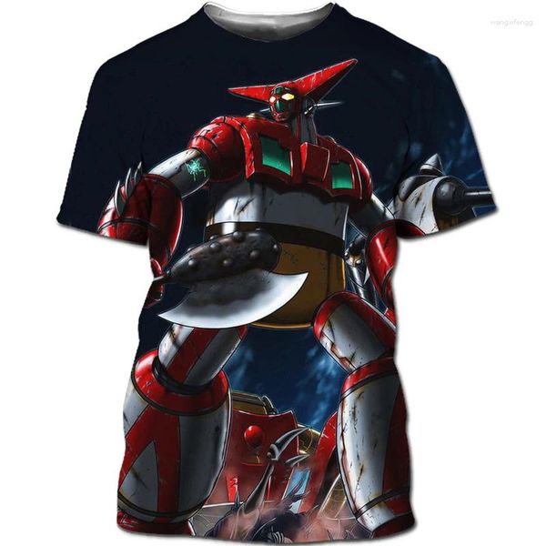 T-shirts pour hommes Mazinger Z 3D Imprimer Ufo Robot Femmes O-Cou T-shirt à manches courtes surdimensionné Streetwear Garçons Enfants T-shirts Hip Hop Tops