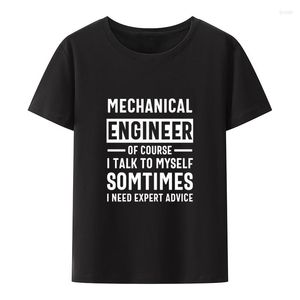 Camisetas de hombre Ingeniero Mecánico Camisetas de algodón Frases divertidas Moda de calle Ocio Camiseta de manga corta Hombres Top Estilo Y2k Camiseta estampada