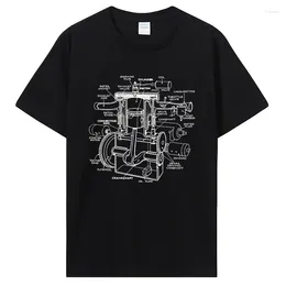 Heren T-shirts Mechanica Automotor Stukken Auto's Liefhebbers Spier T-shirt Mode Kleding Carguy Grafische Tee Tops Man Papa Geschenken