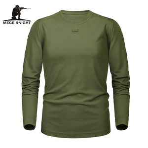 Camisetas de hombre Marca MEGE Ropa militar táctica Camisa de hombre Drop Solid Coolmax Secado rápido Manga larga Ejército Casual Camiseta masculina 230204