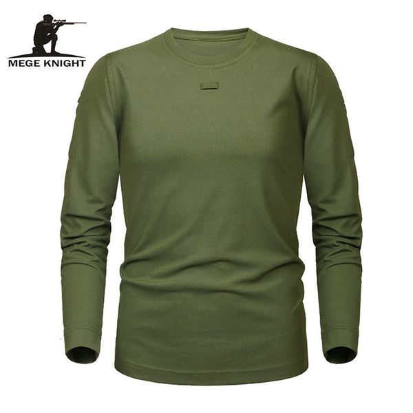 T-shirts hommes MEGE Marque Tactique Vêtements Militaires Chemise Homme Drop Solid Coolmax Séchage Rapide À Manches Longues Armée Casual Mâle Tee Shirt 230204