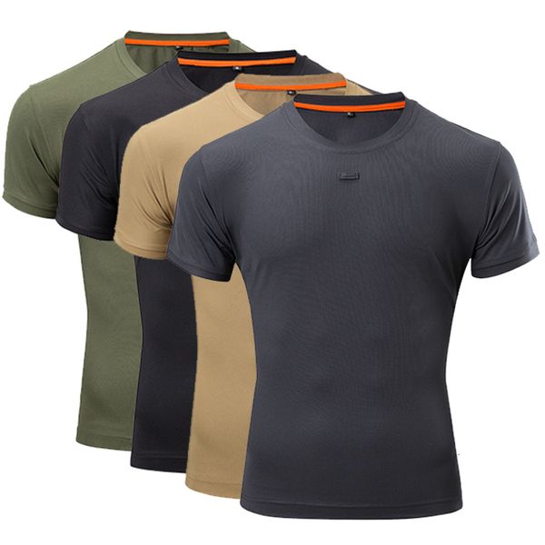 T-shirts pour hommes MEGE Hommes Tactique T-shirt 2 Pcs Armée Militaire À Manches Courtes Cool O-cou À Séchage Rapide Gym T-shirts Homme Casual Camiseta Hombre XXXXL 230503