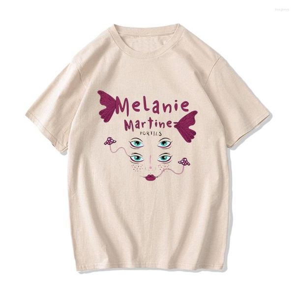 Camisetas de hombre Melanie Martinez Portals Tour divertida camiseta de dibujos animados Linda ropa de verano Harajuku camisetas cómodas de manga corta