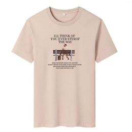 T-shirt da uomo T-shirt da uomo in cotone Harajuku T-shirt da uomo oversize a maniche corte T-shirt casual da primavera 2023 Camicia O-collo vintage per