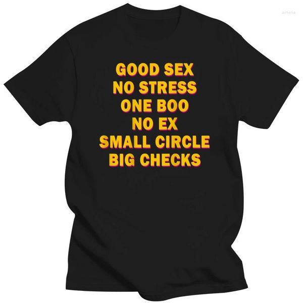T-shirts pour hommes Good 1Sex No Stress One Boo Ex Tops Tee Shirt Taille M-3XL Summer Style T-Shirt