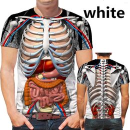 Heren t shirts heren gotische schedel 2023 t-shirt 3D printen grappige vuile mode korte mouw kleding
