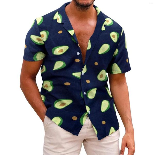 Camisetas para hombres Botón floral hawaiano de hombres