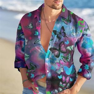 T-shirts pour hommes Hawaiianss Floral Button Down Tropical Streetwear Camisas De Hombre Mode coréenne Style américain européen ethnique