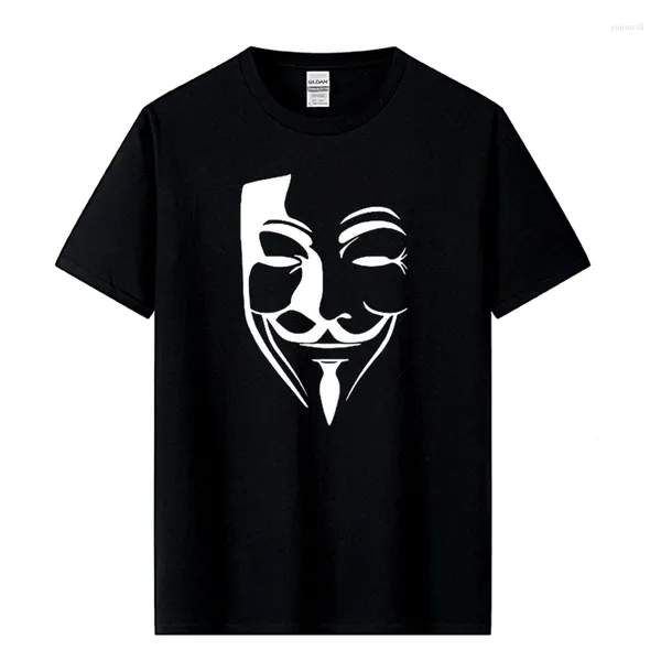 T-shirts pour hommes T-shirt en coton de haute qualité pour hommes V Word Vendetta Impression Été Lâche Homme Casual Hommes Hip Hop Tops