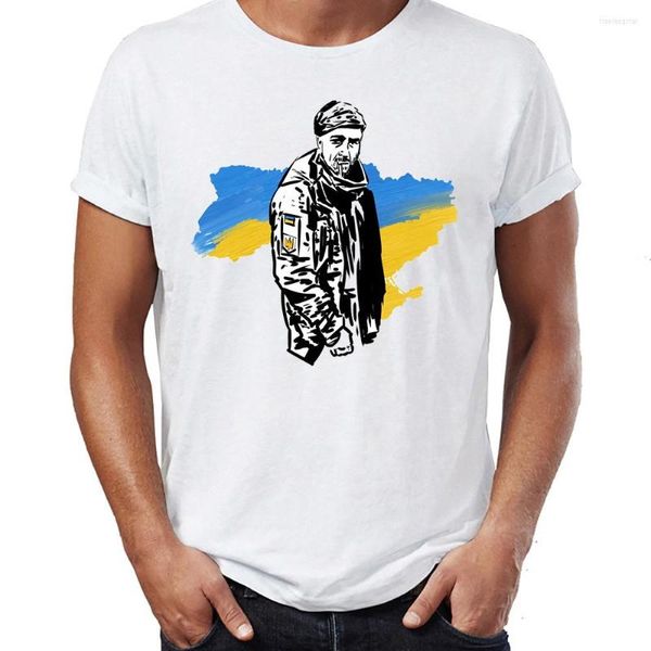 Camisetas para hombre Camiseta para hombre Tymofiy Shadura Tribute Ukraine Hero Executed Soldier Awesome Artwork Printed Tee