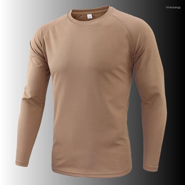 T-shirts pour hommes T-shirt de camouflage tactique à manches longues pour hommes Automne Camisa Masculina Chemise de l'armée militaire respirante à séchage rapide