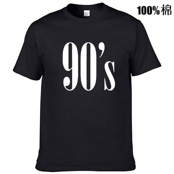 T-shirts pour hommes T-shirt pour hommes coton de haute qualité drôle lettres des années 90 impression décontracté col rond hommes à manches courtes hommes t-shirts