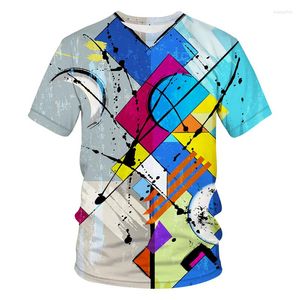 T-shirts pour hommes T-shirt pour hommes Produits de mode Street Style (manches courtes) Impression 3D Four Seasons Line Vortex Y2K Vêtements