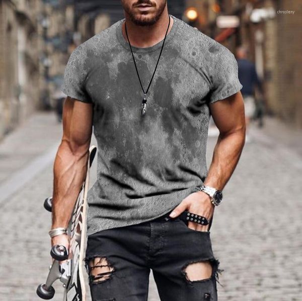 T-shirts pour hommes T-shirt pour hommes produits de mode de style de rue (manches courtes) impression 3D quatre saisons motif gris vêtements Y2K