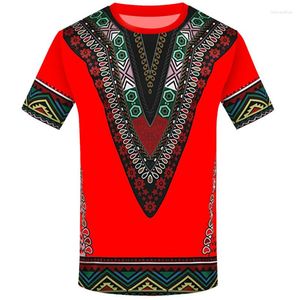 Heren t shirts heren t-shirt zomer korte mouw 3D African etnische retro persoonlijkheid kleding dames print in