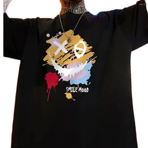 Heren t shirts heren t-shirt trend o-neck knappe zomer harajuku cartoon printen tees unieke korte mouw modekleding extra groot