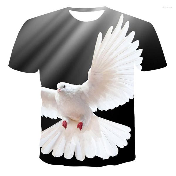 T-shirts pour hommes hommes et femmes impression 3D la dernière série de pigeons animaux pour le printemps été mode t-shirt de sport décontracté