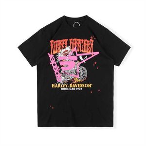 Heren T-shirts Mannen en vrouwen Mode t-shirts T-shirts Young Thug Star Same Sp5der 55555 Pink Tee Short Sleeve