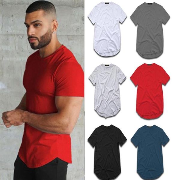 T-shirts pour hommes Hommes et femmes039s courbe longue ligne hip hop t-shirt lâche mode top tee vêtements men039s fit t-shirt musculaire urbain Z0522