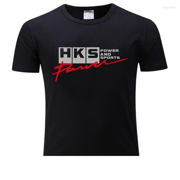 T-shirts pour hommes Hommes T-shirt noir Homme HKS Power And Sportser Performance Turbo Logo Shirt Summer Brand Drop