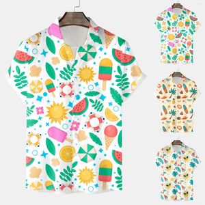 Camisetas de hombre Casual de manga corta Primavera Verano cuello vuelto 3D camisa cuello mono chulo para hombre grande largo