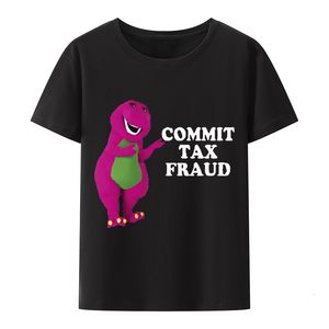 T-shirts pour hommes vêtements pour hommes commettre une fraude fiscale été hauts à manches courtes Harajuku Kawaii Anime chemise Ropa Hombre Camisetas 230412