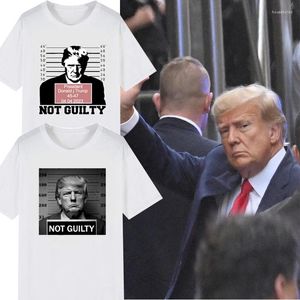 Heren T-shirts Herenkleding Donald Trump Not Guilty Mokken Limited Edition Grafische T-shirts Grappig Rusland Vrouwen Cadeau Shirt Ropa Hombre