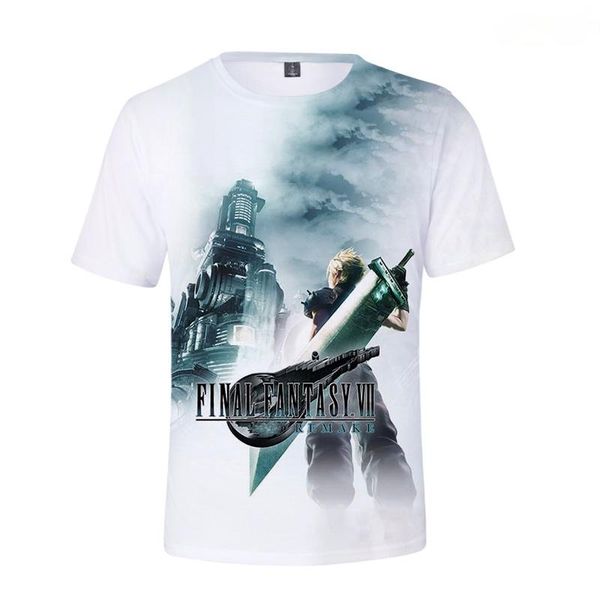 Camisetas de hombre Ropa de hombre Final Fantasy VII Remake Camiseta Impresión 3d Oversize Manga corta Camiseta de moda Camiseta casual Homme Tee
