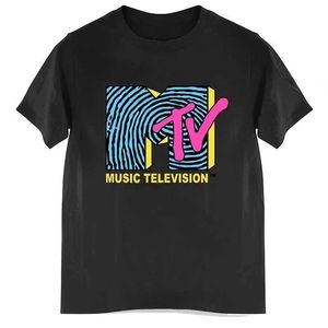 T-shirts masculins Vêtements Men Retro T-shirt vintage Rock Hip Hop Modal Summer Unisexe Shirt MTV Music Musique Eleving Graphic Shirts T240425