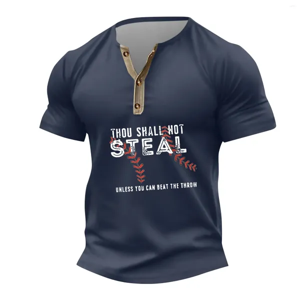 Camisetas para hombres Ropa para hombres Blusa con estampado informal a la moda con cuello en V Mangas cortas Verano para entrenamiento Chemise Hommes De Luxe