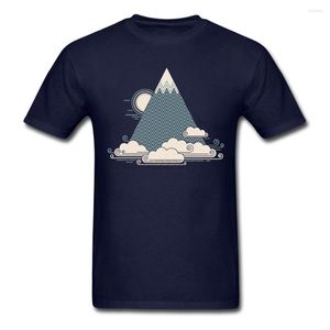 Heren t shirts mannen cloud mountain t -shirt muziek grafische gele T -stukken voor korte mouwen goed