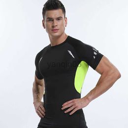 T-shirts pour hommes Hommes Compression Running T-shirt Fitness Tight Short Sleeve Sport tshirt Training Jogging Shirts Gym Sportswear Quick Dry T-shirt J230602