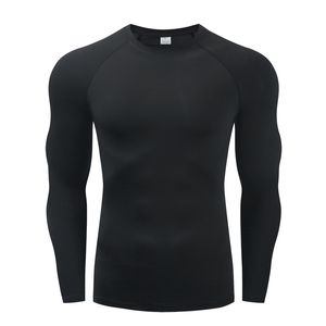 Heren T-shirts Heren Compressie Running T-shirt Fitness Strak Sportshirt met lange mouwen Training Jogging Shirts Gym Sportkleding Sneldrogend rashgard 230825